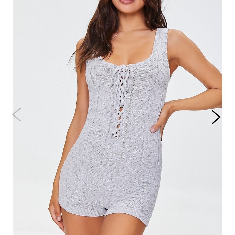 Heart sweater romper